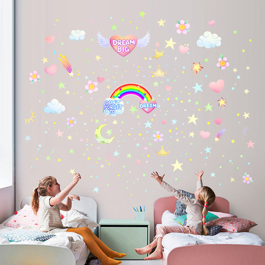 Unicorn glow in the dark wall sticker – Hold a star