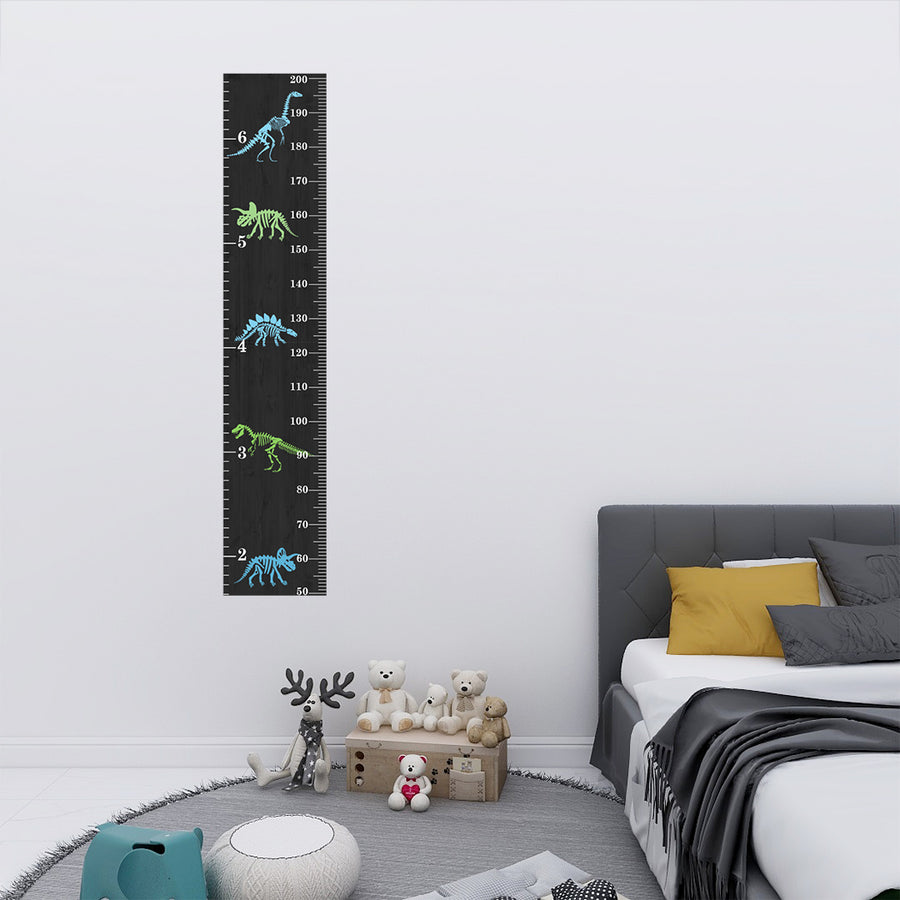 Dinosaur growth wall sticker kid height measure wall