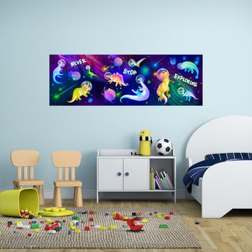 Outer Space Dinosaur Glow in The Dark Wall Decal